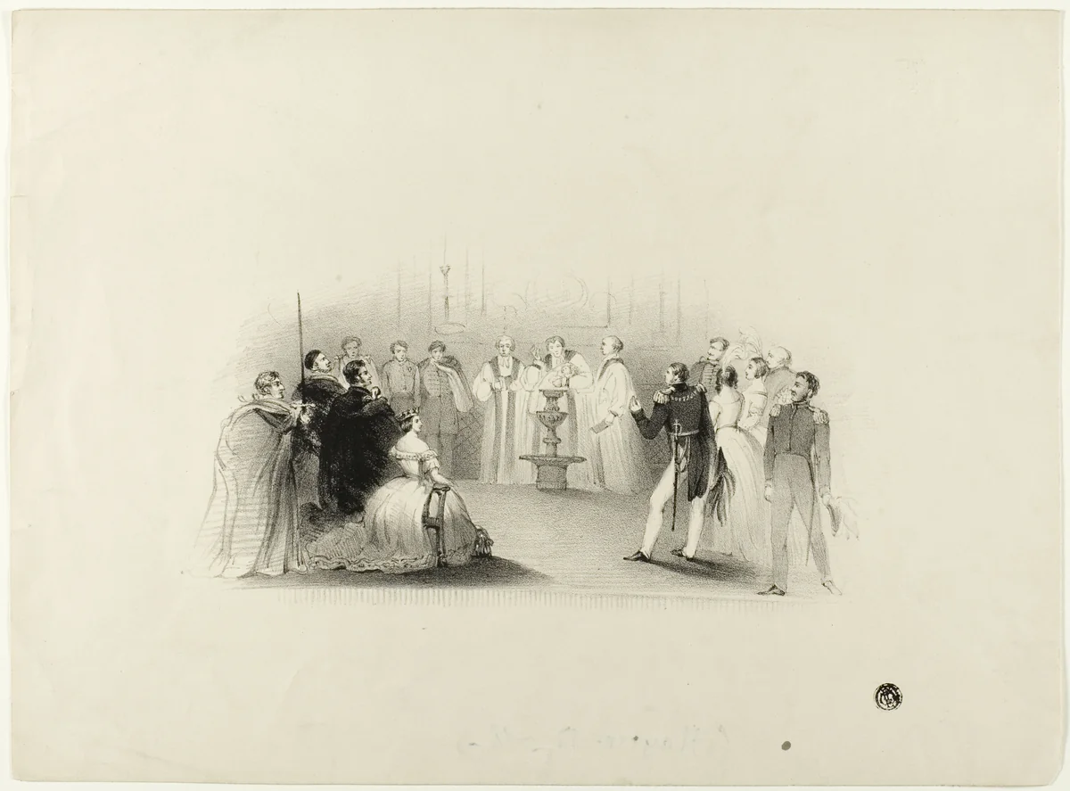 Christening of Edward VII by John Hayter, print, 1820-1891