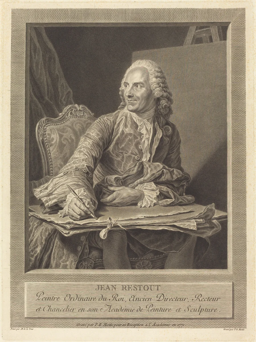 Jean Restout by Pierre Etienne Moitte
Maurice-Quentin de La Tour, print, 1771