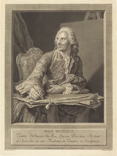 Jean Restout by Pierre Etienne Moitte
Maurice-Quentin de La Tour, print, 1771