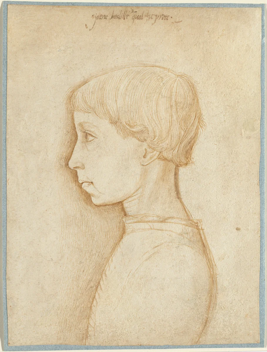 Portrait of a Boy in Profile by Giovanni Badile, drawing, 1440-1449