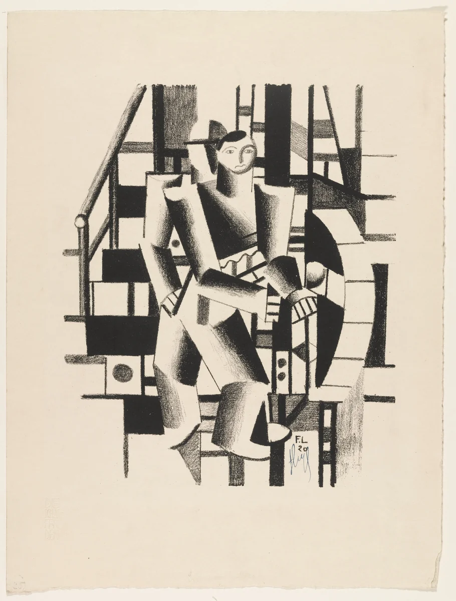 Two Men by Fernand Léger, print, 1920
