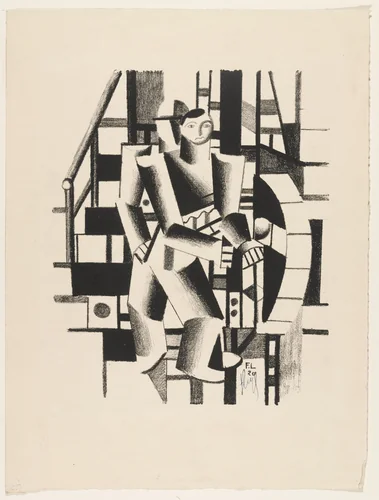 Two Men by Fernand Léger, print, 1920