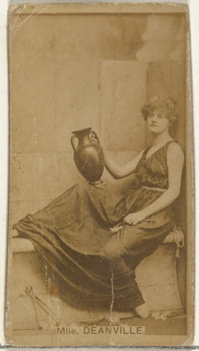 Mlle. Deanville, from the Actors and Actresses series (N145-8) issued by Duke Sons & Co. to promote Duke Cigarettes by W. Duke, Sons & Co., photograph, 1890-1895