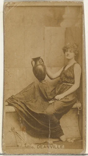 Mlle. Deanville, from the Actors and Actresses series (N145-8) issued by Duke Sons & Co. to promote Duke Cigarettes by W. Duke, Sons & Co., photograph, 1890-1895