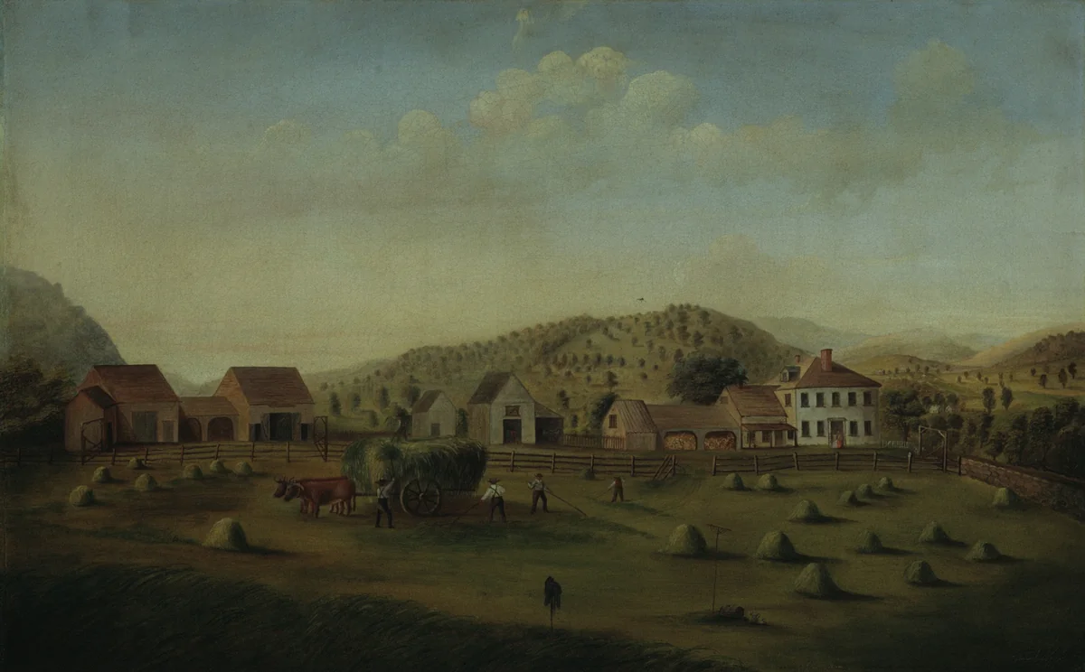Leete Farm, West Claremont, New Hampshire by Francis Alexander, artwork, 1819-1822