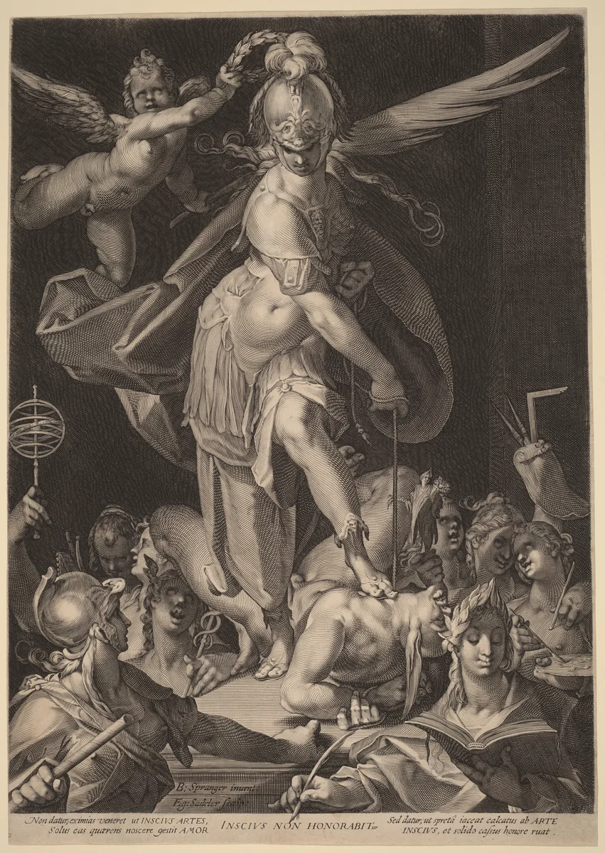 Wisdom Conquering Ignorance by Aegidius Sadeler II
Bartholomaeus Spranger, print, 1592-1602