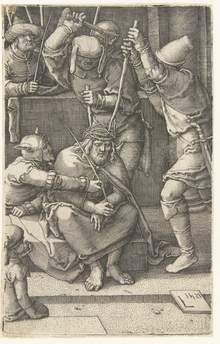 De doornenkroning by Unknown, print, 1521