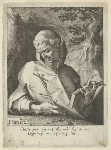 Saint Francis by Johann Sadeler I, print, 1577-1587