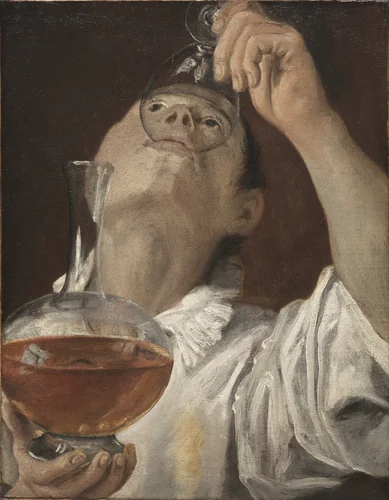 Boy Drinking by Annibale Carracci, painting, 1578-1589