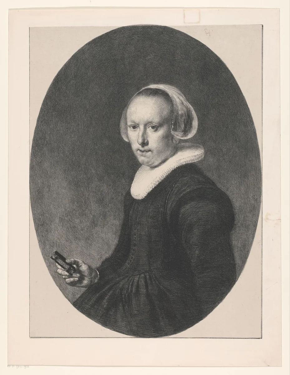 Portret van onbekende vrouw by Pieter de Josselin de Jong, print, 1871-1904