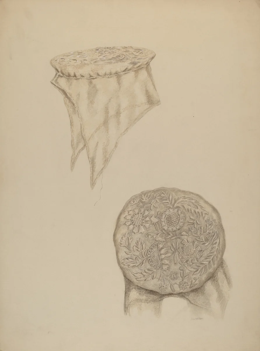 Economy White Cap by Eva Wilson, index of american design, 1938