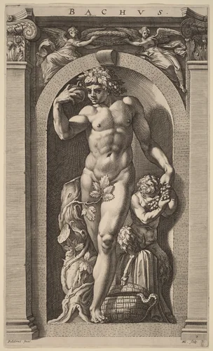 Bacchus by Hendrick Goltzius
Polidoro da Caravaggio, print, 1592