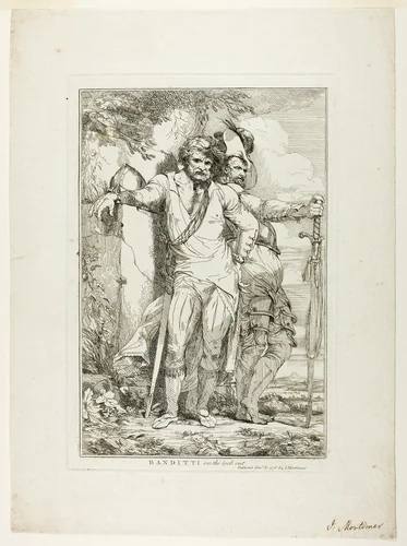 Banditti on the Lookout by John Hamilton Mortimer, print, 1778