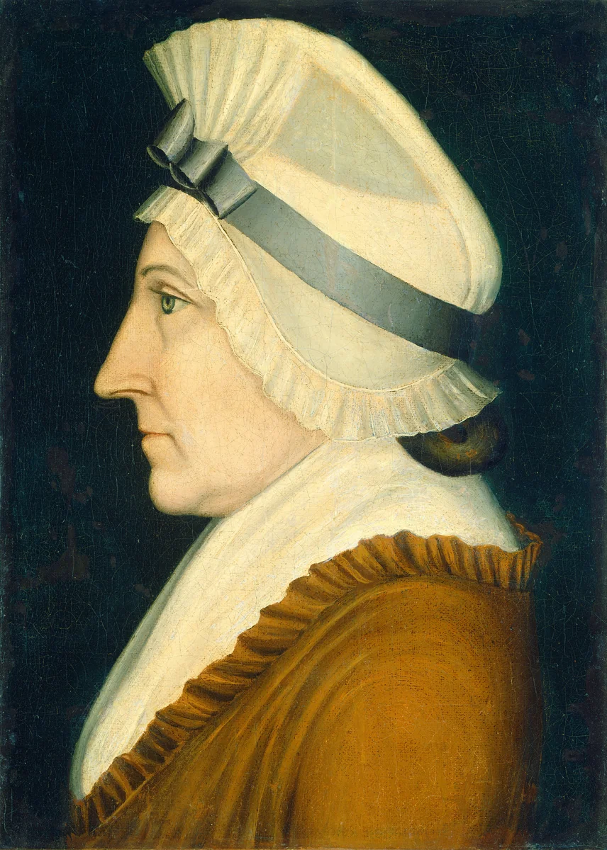 Lady in a White Mob Cap by Benjamin Greenleaf, painting, 1805