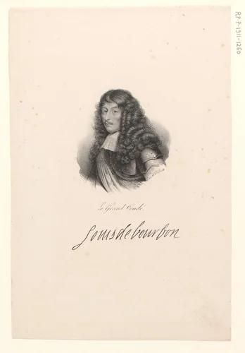 Portret van Lodewijk II van Bourbon-Condé by anonymous, print, 1818-1842