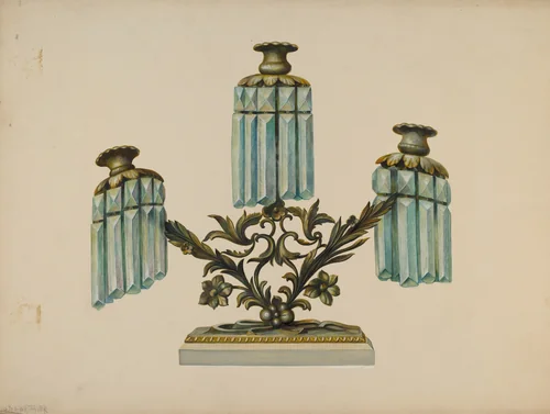 Candelabra by Walter Hochstrasser, index of american design, 1938