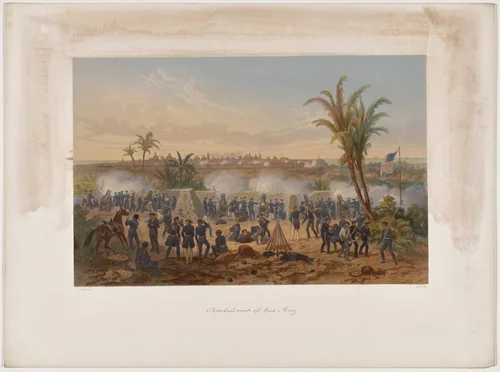 Bombardment of Vera Cruz by Adolphe-Jean-Baptiste Bayot, portfolio, 1851