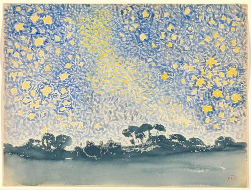 Landscape with Stars by Henri-Edmond Cross, drawing, 1902-1910