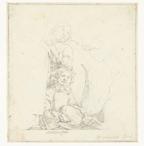 Portret van de zoon van Jan de Bray by Jan de Bray, drawing, 1661