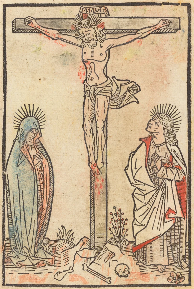 Christ on the Cross by French 15th Century, print, 1490