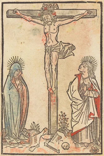 Christ on the Cross by French 15th Century, print, 1490