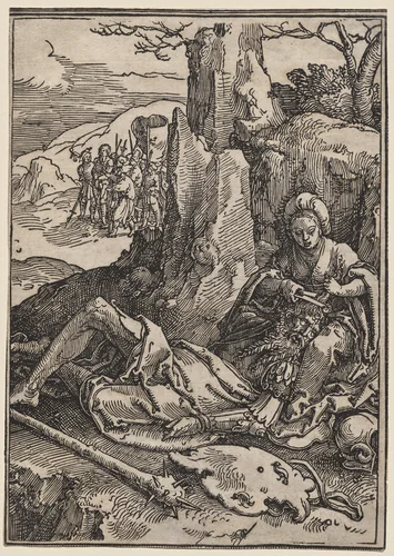 The Power of Women: Samson and Delilah by Lucas van Leyden, print, 1516-1519
