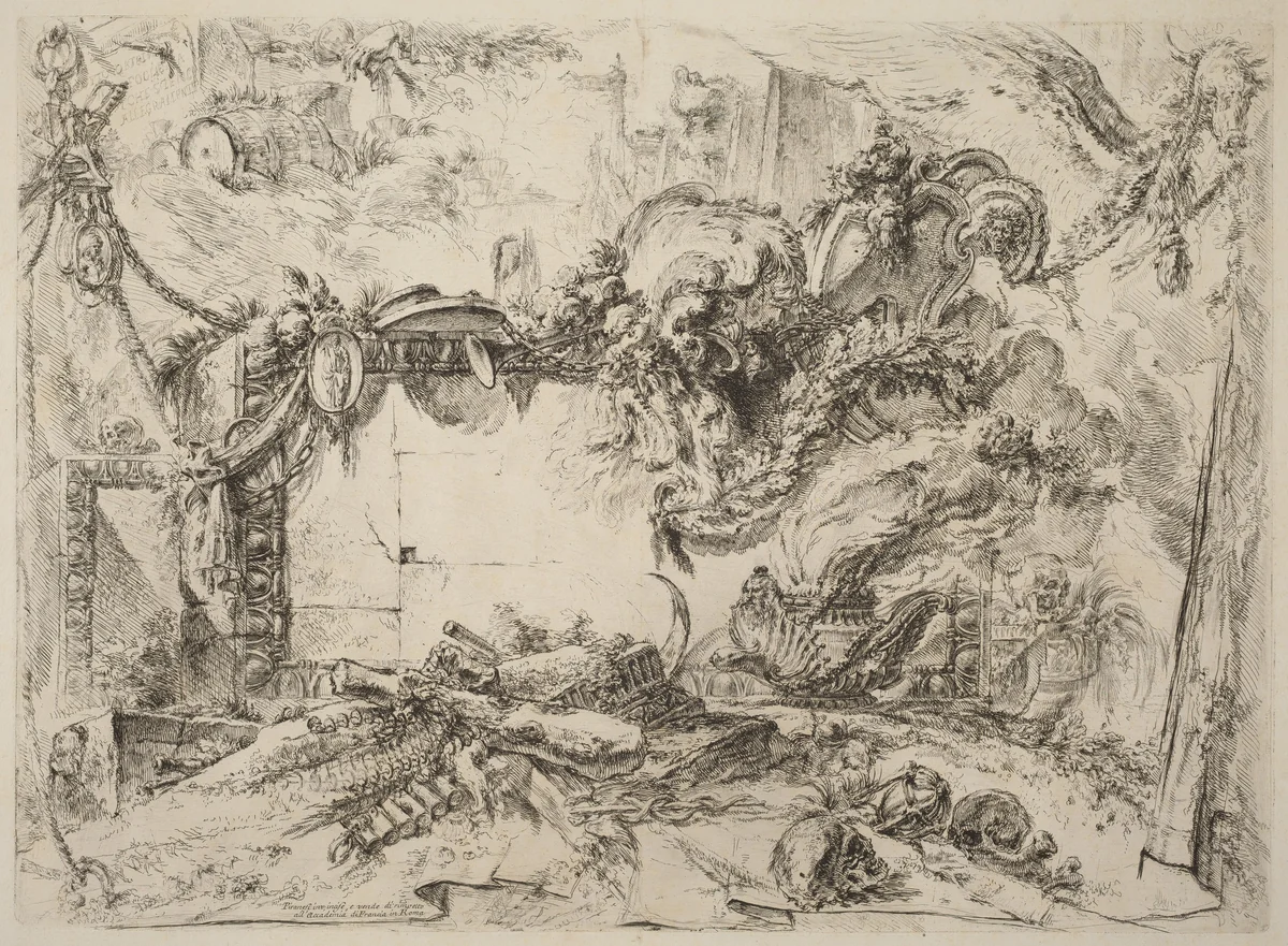 The Monumental Tablet by Giovanni Battista Piranesi, print, 1750-1759
