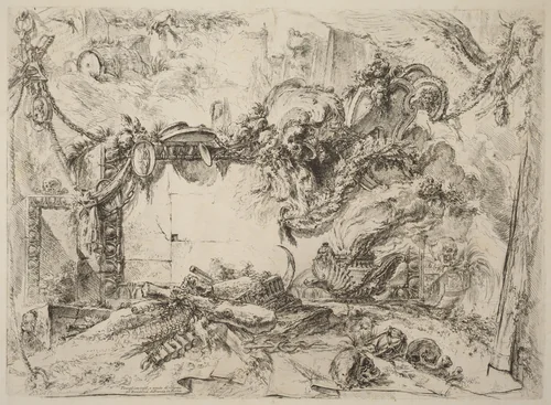 The Monumental Tablet by Giovanni Battista Piranesi, print, 1750-1759