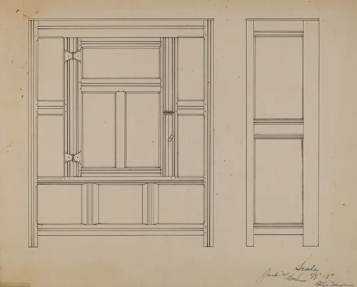Cupboard by Jack Bochner, index of american design, 1937