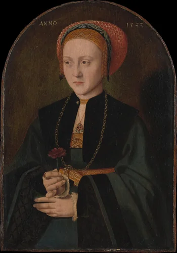 Portrait of a Woman by Barthel Bruyn, painting, 1533