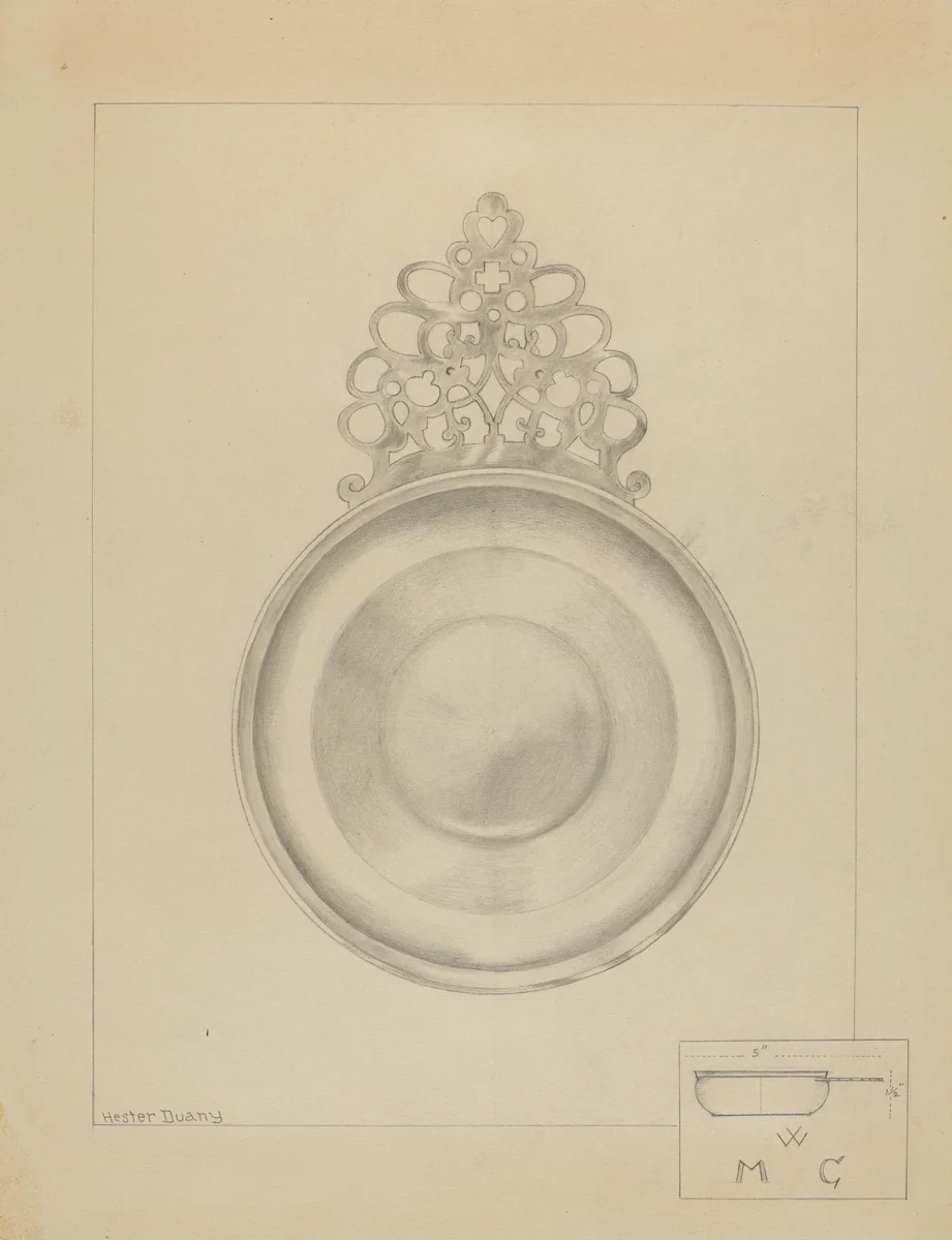 Silver Porringer by Hester Duany, index of american design, 1936