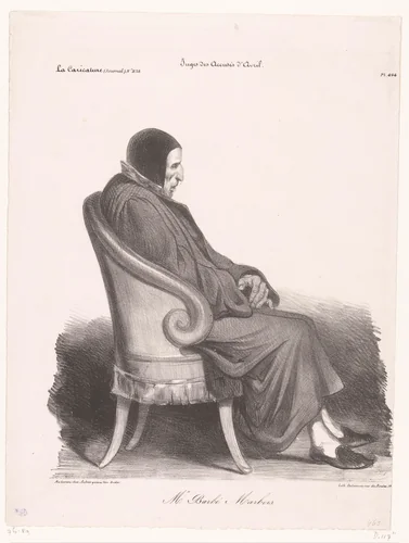 Karikatuur van François Barbé-Marbois by Honoré Daumier, print, 1835