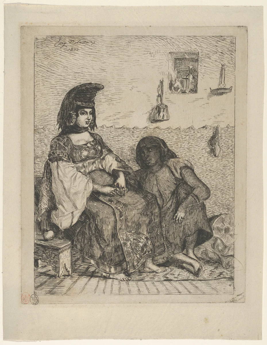 A Jewish Bride in Tangier by Eugène Delacroix, print, 1833