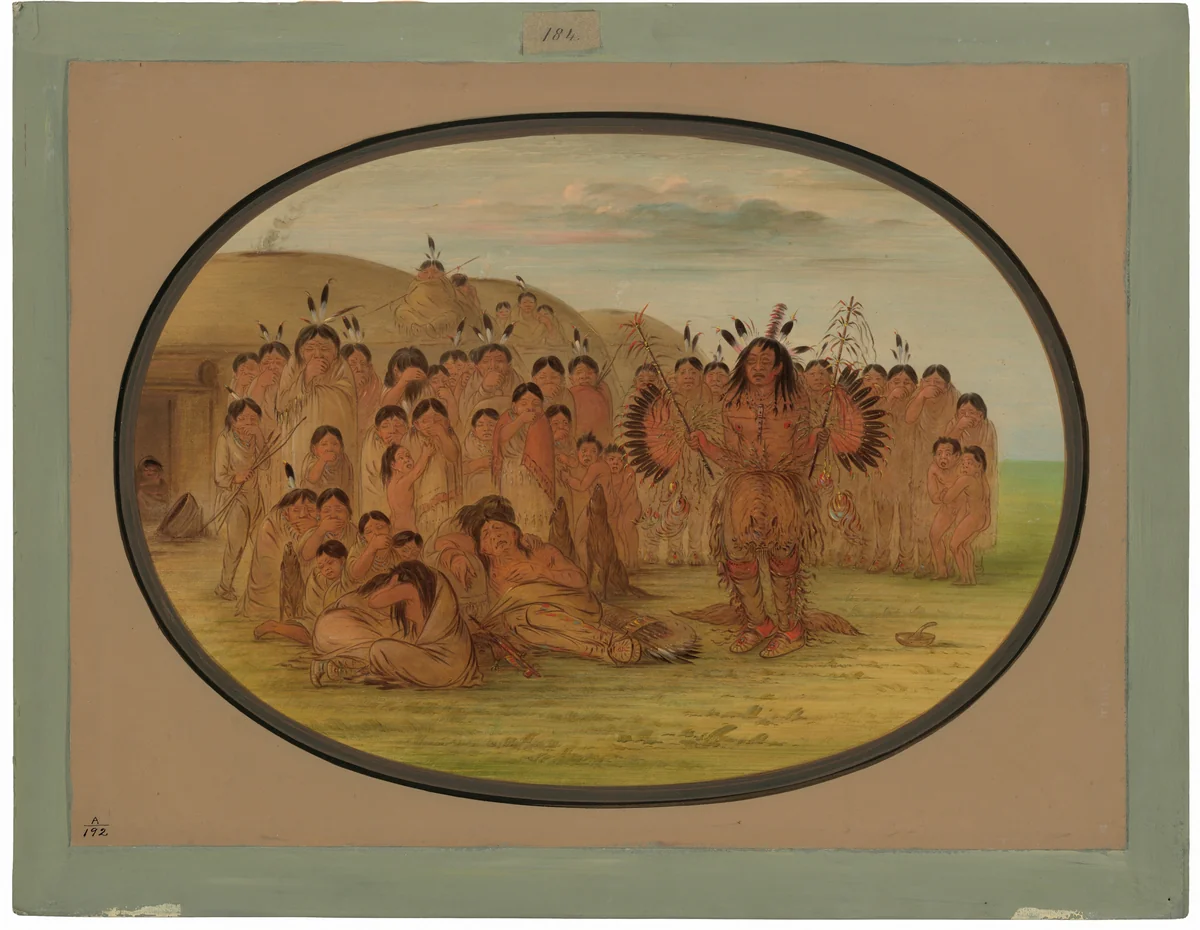 A Mandan Medicine Man by George Catlin, painting, 1861-1869