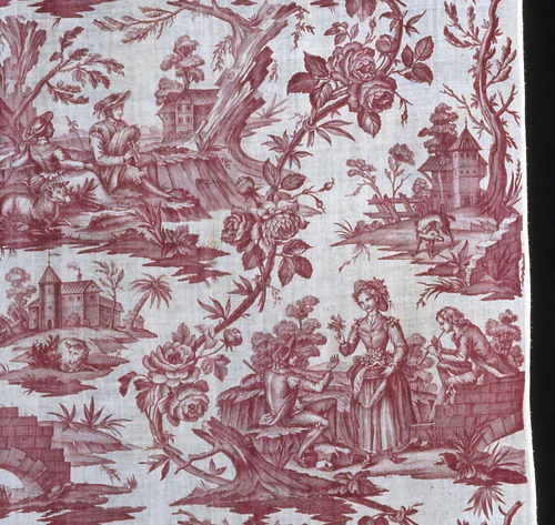 Panel (Furnishing Fabric) by Christophe Philippe Oberkampf, textile, 1780-1790