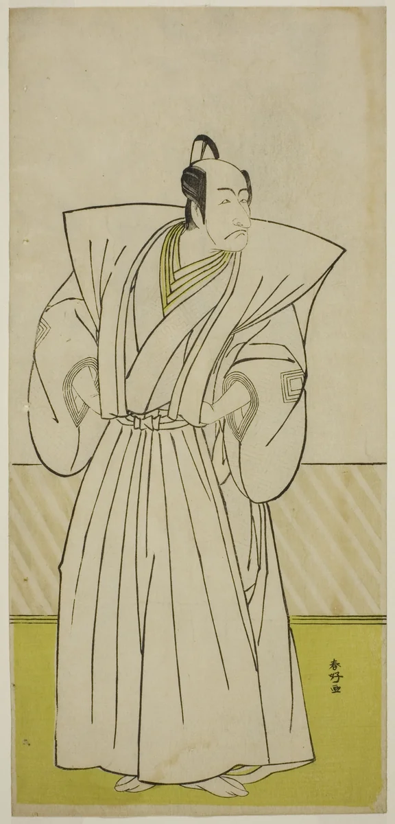 The Actor Ichikawa Danjuro V as Enya Hangan (?) in the Play Kanadehon Chushin Nagori no Kura (?), Performed at the Nakamura Theater (?) in the Ninth Month, 1780 (?) by Katsukawa Shunko, print, 1775-1785