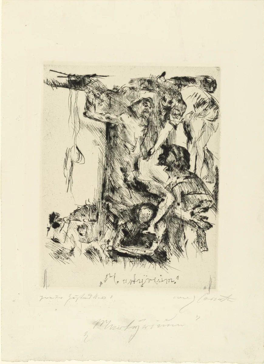 Martyrdom (Martyrium) for the portfolio Compositions (Kompositionen) by Lovis Corinth, print, 1921