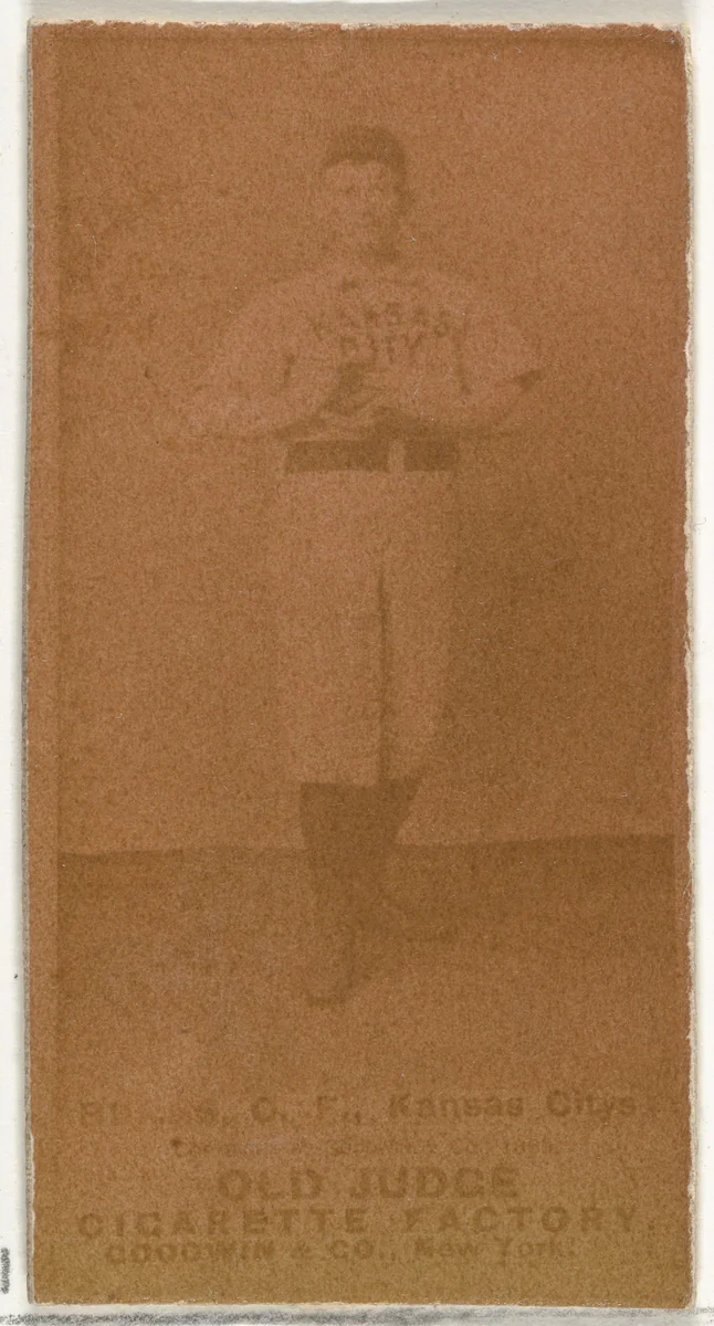 James M. "Jim" Burns, Center Field, Kansas City Cowboys, from the Old Judge series (N172) for Old Judge Cigarettes by Goodwin & Company, photograph, 1887-1890