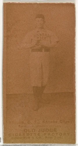 James M. "Jim" Burns, Center Field, Kansas City Cowboys, from the Old Judge series (N172) for Old Judge Cigarettes by Goodwin & Company, photograph, 1887-1890