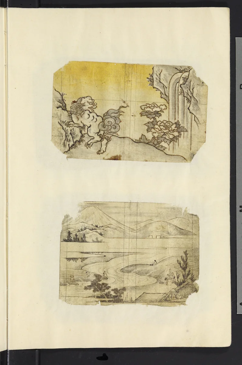 Album of Sketches for Lacquer Decoration (Makie) 蒔絵 by Unidentified Artist, book, 1840