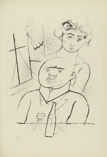 Melancholie (plate, folio 31) from Ecce Homo by George Grosz, illustrated book, 1922