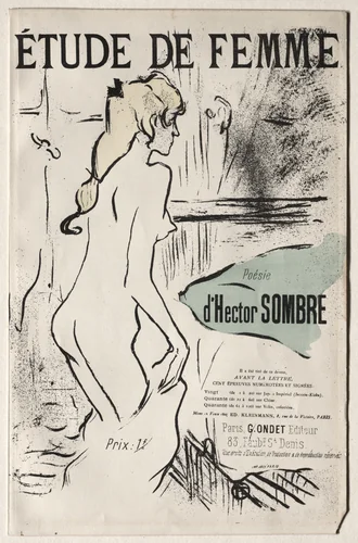 Étude de Femme by Henri de Toulouse-Lautrec, print, 1893