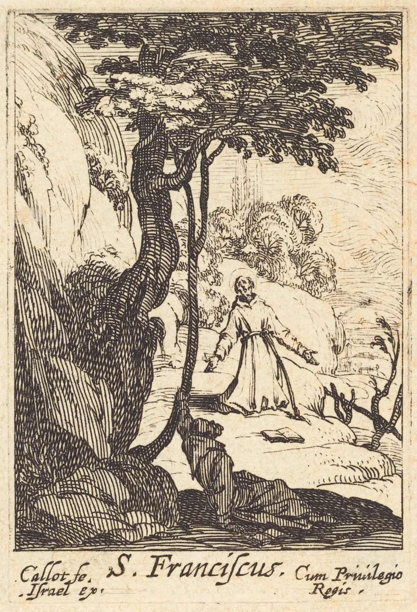 Saint Francis by Jacques Callot, print, 1627-1637