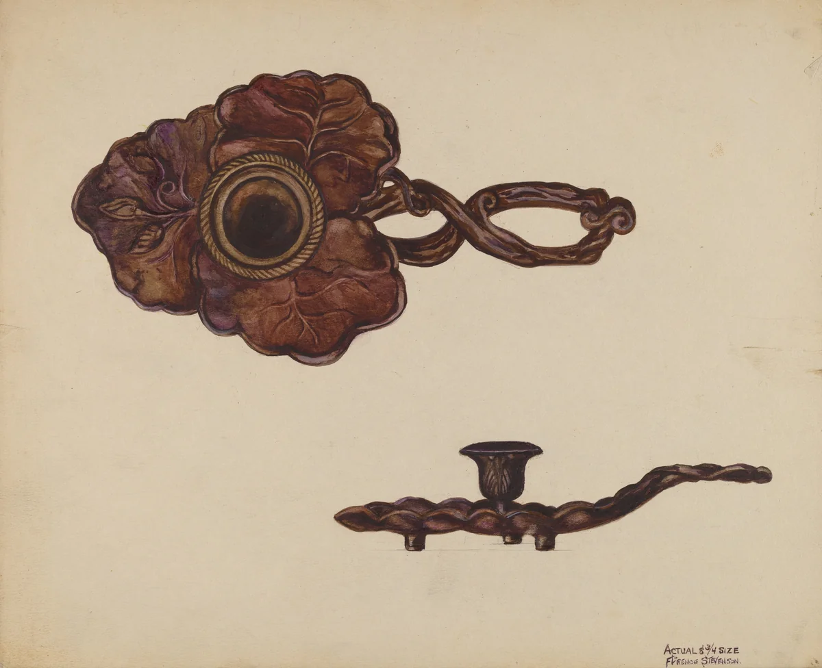 Candlestick by Florence Stevenson, index of american design, 1936