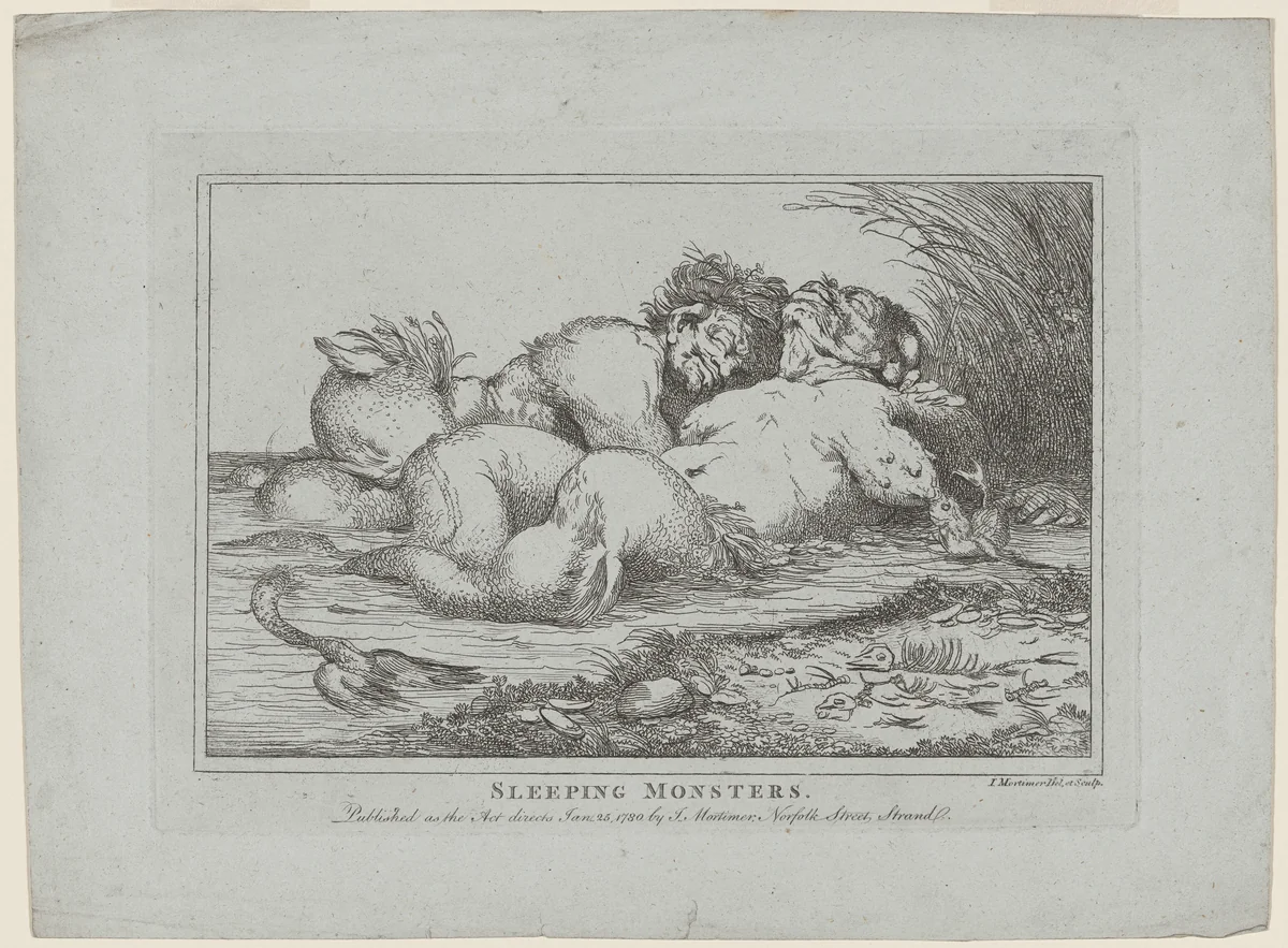 Sleeping Monsters by John Hamilton Mortimer, print, 1780