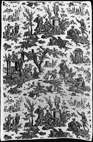 Le Sacrifice à l'Amour (Offrande à l'Amour) (Furnishing Fabric) by Jean Baptiste Huet, textile, 1795-1800