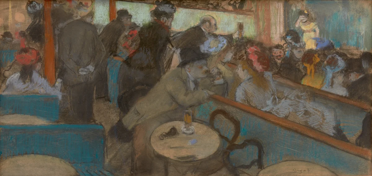 Café-Concert (The Spectators) by Edgar Degas, print, 1876-1877