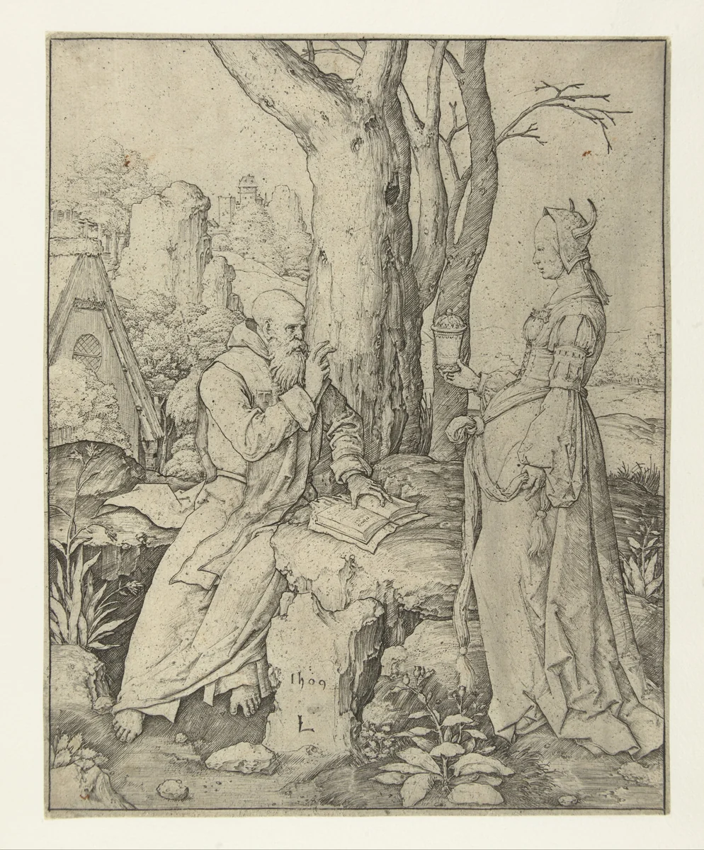 De verzoeking van de heilige Antonius by Unknown, print, 1509