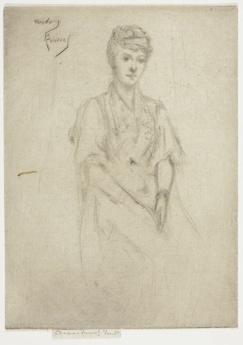 Portrait of Mrs. Cyprian Williams in Fancy Dress by Theodore Roussel, print, 1890