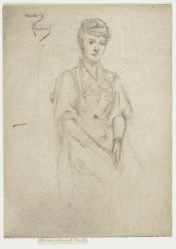 Portrait of Mrs. Cyprian Williams in Fancy Dress by Theodore Roussel, print, 1890